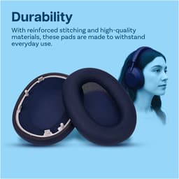 Vervangende Oorkussens voor Sony WH-1000XM6 Noise Cancelling Hoofdtelefoon van MMOBIEL - Memory Foam en Protein PU Koptelefoon Oorkussens - Noise Isolation Earpads – Blauw — thumbnail 2