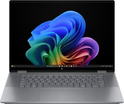 HP OmniBook X Flip Next Gen AI 16-ar0016nw Copilot+ PC AMD Ryzen AI 5 340 Hybride (2-in-1) 40,6 cm (16") Touchscreen 2K 16 GB LPDDR5x-SDRAM 1 TB SSD Wi-Fi 7 (802.11be) Windows 11 Home Zilver — thumbnail 1