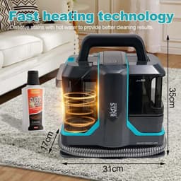 Jurrys Tapijt reiniger - Draagbaar - Machine - Cleaner - Vlekverwijdering - Geurverwijdering - ABS Materiaal - Bekleding — thumbnail 5
