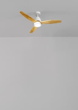 CREATE - Plafondventilator 40W silent 100% hout - Wit / Licht hout - Ø112cm - Met licht - Afstandsbediening - WIND STYLANCE — thumbnail 3