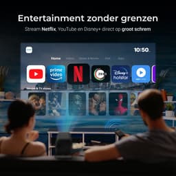 Lumenix® NEO Mini Beamer – Full HD Projector met Netflix, Android 13, WiFi 6 & Bluetooth 5.0 – Autofocus & 4D Keystone – Thuisbioscoop Beamer – Zwart — thumbnail 2