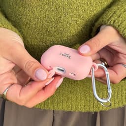 xoxo Wildhearts siliconen hoesje geschikt voor AirPods Pro (2) - Silicone Case (Roze) - Beschermhoes met clip - Optimale bescherming - Roze — thumbnail 2