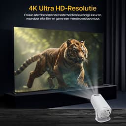 Lumenix® S2 Mini Beamer 2025 - Alles-in-één Smart TV Projector - 4K support & Voor iOS & Android - Wit — thumbnail 5