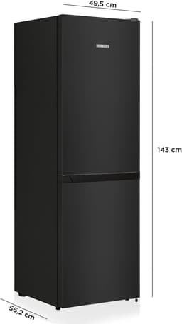 Heinrich´s HKS 3091 Koel- en vriescombinatie 175 liter - koelvolume 122 l, vriesvak 53 l - stil 39 dB - energieklasse E - Zwart — thumbnail 3