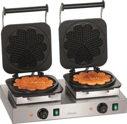 Bartscher Wafelijzer 2HW211 - 2 Hartvormige Bakplaten - 50–300°C - 2x230V - 600x470x230mm — thumbnail 3