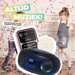 Denver Draagbare DAB Radio CD Speler Kinderen - Bluetooth - Lichteffecten - Boombox - AUX - FM - TDB212BLUE — thumbnail 5