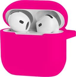 Hoesje - Geschikt voor Apple AirPods 4 - Siliconen Hoes met Clip - Silicone Case Cover - Roze — thumbnail 1