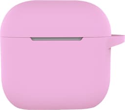 Hoesje - Geschikt voor Apple AirPods 4 - met Clip - Siliconen Hoes - Silicone Case Cover - Flamingo — thumbnail 1