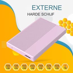 White-label Harde Schijf Extern - Draagbare - 500GB Opslag - Roze — thumbnail 2