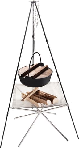 Campingmoon Driepoot 105 cm – Kookdriepoot met Ketting & Draagtas – Voor Kampvuur, BBQ en Dutch Oven (15 kg) — thumbnail 2