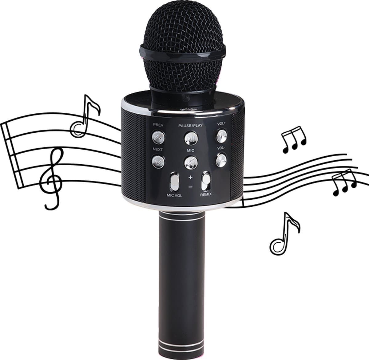 Denver Karaoke Microfoon Bluetooth - Draadloos - Karaoke Set - Ingebouwde Speaker - AUX - MicroSD - KMS20 - Zwart — afbeelding 1