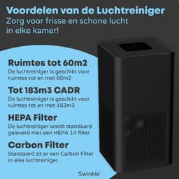 Swinkle Luchtreiniger - Air Purifier met HEPA Filter - Tot 60 m² en 183m³ CADR — thumbnail 3