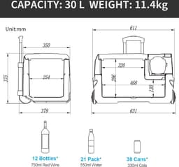 Equivera Mini Fridge for Drinks - Kleine Koelkast - Mini Koelkasten - Minibar - Mini Fridge - Mini Koelkast - Mini Koelkastje - Must have voor in Huis! — thumbnail 2