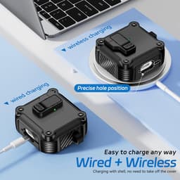 YONO Hoesje geschikt voor Airpods 4 - Case - Lock - Zwart — thumbnail 2