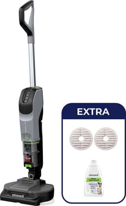 BISSELL SpinWave + Vac Select Draadloze Elektrische Dweil met Stofzuigfunctie - Dweilapparaat voor Harde Vloeren - Dweilmop - 2 in 1 Vloerreiniger - Dweilen en Stofzuiger in 1 - Snoerloze Dweilmachine - tot 70 Minuten Gebruiksduur - 3893N — thumbnail 1