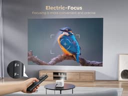 Mylucinda® Mini Beamer Projector - 16x13x12cm Draagbare Videoprojector met 5G WiFi & Bluetooth - Thuisbioscoop - Wit — thumbnail 5
