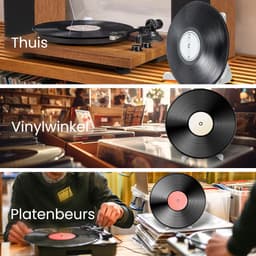 Purepeak LP Houder - Vinyl Rek - LP Standaard - Opbergsysteem - Platenhouder - Wit — thumbnail 5