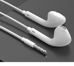Stereo earphones - 3,5mm plug -Oortje met Microfoon- In-Earphone 3.5mm Jack Aux - Wit — thumbnail 3