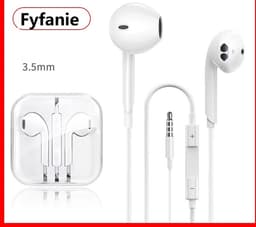 Stereo earphones - 3,5mm plug -Oortje met Microfoon- In-Earphone 3.5mm Jack Aux - Wit — thumbnail 1