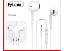 Stereo earphones - 3,5mm plug -Oortje met Microfoon- In-Earphone 3.5mm Jack Aux - Wit