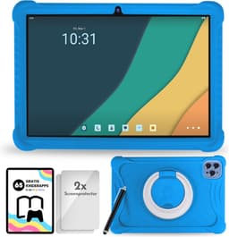 Bon Bon Electronics® 10.1 Inch Kindertablet Deluxe - Vanaf 3 Jaar - Tablet - Android 13 - IPS 1920x1200 – 8-Core Processor - 64GB – 4GB RAM - 6000 mAh – Ouderlijk Toezicht – Compleet Pakket – Blauw — thumbnail 1