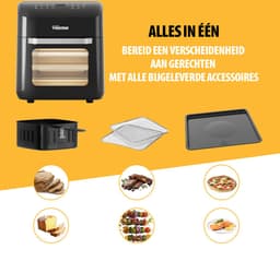 Tristar FR-9065 - Airfryer Oven XXL - 12L - 12 Bakprogramma's - Zwart - WK — thumbnail 4