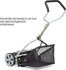 Grasmaaier Handmatig – Grastrimmer Met 20 Liter Opvangbak – Handmaaier 40 Cm Breed – Kooimesmaaier Met 4 Posities — thumbnail 4