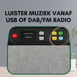 BBrain Dementievriendelijke DAB+ Radio - Ook geschikt als Ouderen/Senioren Radio - Makkelijke Bediening - Geen verwarrende Technologie  - Pas Gebruikerspaneel aan tot Bediening met slechts één Knop - Zelfstandig Muziek luisteren - DAB/FM/USB - Groen — thumbnail 5