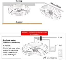 Equivera Plafonniere met Ventilator - Plafondventilator - Plafondventilator Afstandsbediening - Plafondventilator Slaapkamer - Plafond Ventilator met Verlichting - Plafondlamp - Plafonniere - Ideaal voor in uw slaapkamer! — thumbnail 5