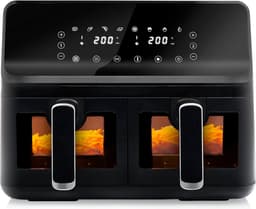 Digitale Airfryer FR-9040 2x4 L 2 kg Friet 8 Programma's & Handmatige Instellingen Dubbele Mand met Patrijspoorten — thumbnail 1