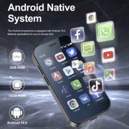 Medj - Mini smartphone- mobiele telefoon- superkleine -klein -4G -Snelste -mini- gsm -android 10 — thumbnail 2