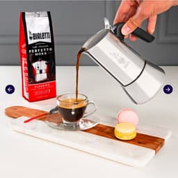 Bialetti Venus 6tz koffiezetapparaat set + Nocciola koffie 250g + Classico koffie 250g, Percolator, Italië, voordeelpack, kerstpakket, ideal kerst cadeau, koffieliefhebbers, uniek gift — thumbnail 2