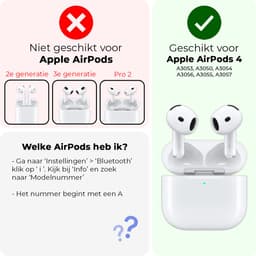 Hoesje - Geschikt voor Apple AirPods 4 - Siliconen Hoes met Clip - Silicone Case Cover - Donkerrood — thumbnail 2