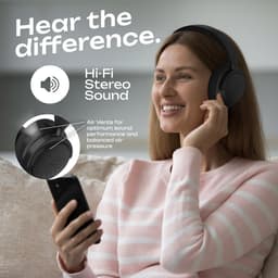 PowerLocus MoonFly Bluetooth Koptelefoon – Over-Ear Active Noise Cancelling Koptelefoon – 70 uur batterijduur – Microfoon – incl. Premium Case - Zwart — thumbnail 4