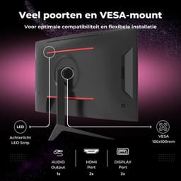 GAME HERO® 27 inch Full HD VA Curved Gaming Monitor - 165Hz - 1ms — thumbnail 5