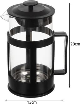 Koffiemaker French Press 1000ML Zwart - Koffie / Thee maker 1 Liter — thumbnail 3