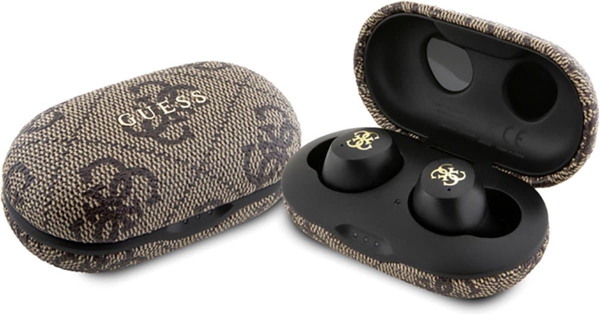 Guess True Wireless 4G Metal Bluetooth In-Ear Oordopjes - Bruin — afbeelding 1