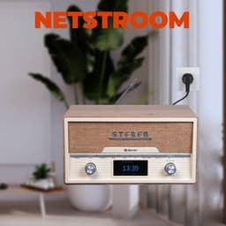Denver DAB Radio CD Speler - Retro Radio - Bluetooth - 20 voorkeuzezenders - DAB /FM / AUX - MDA525 - Lightwood — thumbnail 5