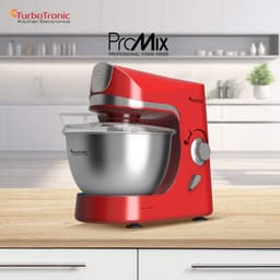 TurboTronic TT-002 Pro-Mix Keukenmachine - Foodprocessor - Staande Keukenmixer- keukenrobot- 5 Liter - 2000W - Rood — thumbnail 2