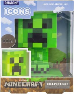 Minecraft Creeper Icon Licht – Officieel Gelicentieerde 3D Lamp – 12 cm Hoog – Batterijgevoede Nachtlamp voor Game‑ en Slaapkamerdecor – Paladone — thumbnail 4