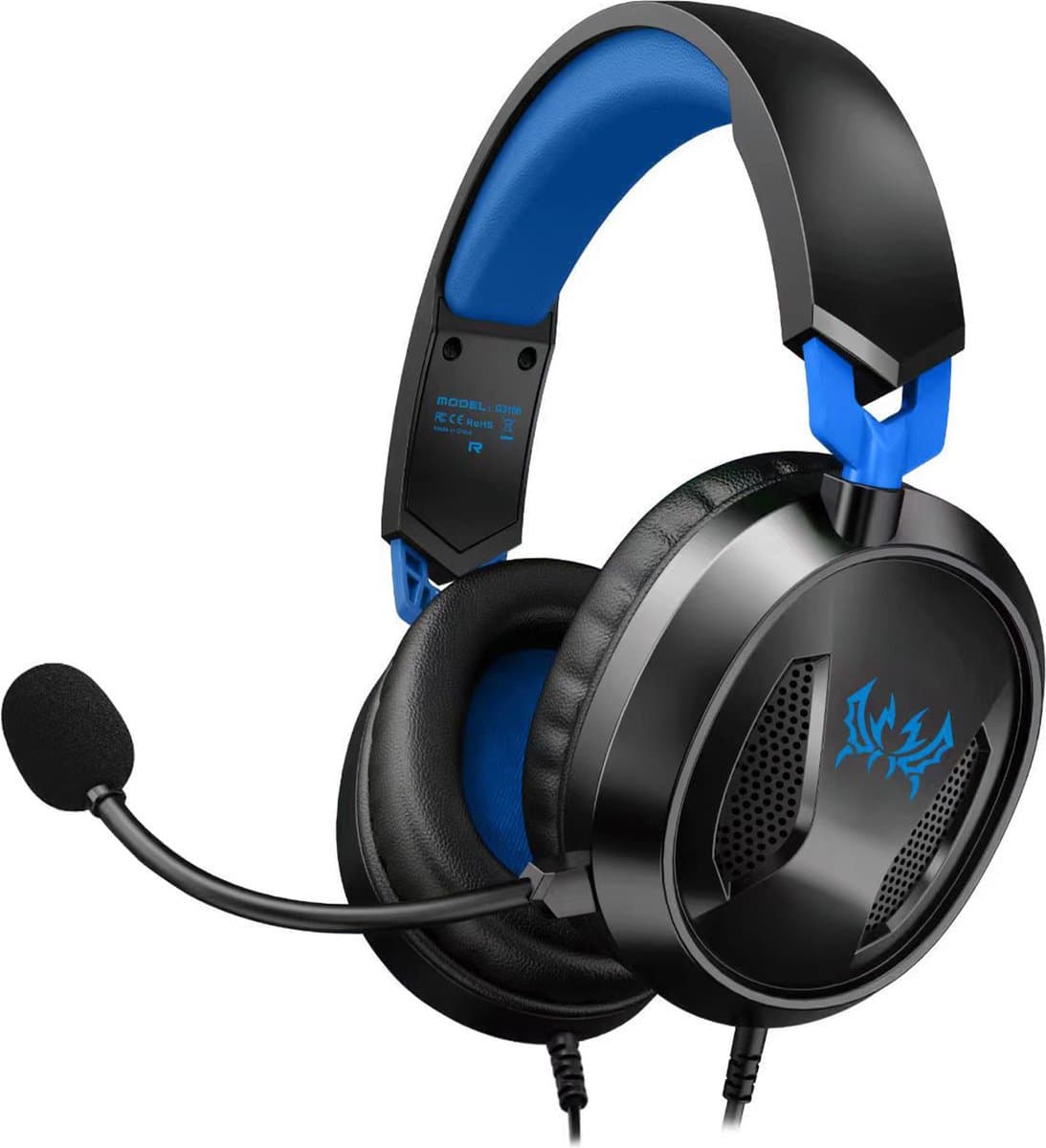 KOTION EACH G3100 Gaming Headset - Over-ear Koptelefoon met Microfoon - Geschikt voor Nintendo Switch,PS5, PS4, Xbox Series X|S, Xbox One, Mobile & PC - Zwart blauw — afbeelding 1