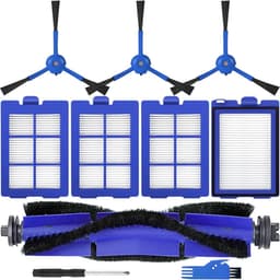 Vervangende accessoires onderdelen voor Eufy RoboVac X8-serie hybride robotstofzuiger, 1 x hoofdrolborstel, 4 x HEPA-filters, 3 x zijborstels, 1 x reinigingsborstel, 1 x schroevendraaier (8) — thumbnail 1