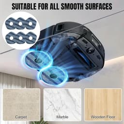 6 Stks Mop Pads voor Eufy X10 Pro Omni voor Eufy X9 Pro Robot Stofzuigers, Wasbaar en Herbruikbare Zachte Dweilen Pad Vervanging Accessoires — thumbnail 2