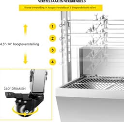 Elektrische BBQ - Grill Functie - Rookvrij Voor Binnen of Buiten - Moderne Look — thumbnail 3