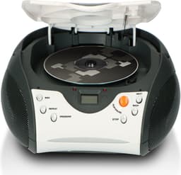 Lenco Draagbare Radio CD Speler - Stereo FM Radio en AUX – Werkt ook op batterijen - SCD-24 Wit — thumbnail 2