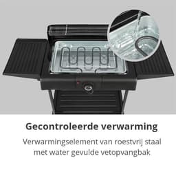 Elektrische Barbeque Grill en Vetopvangbak - Staande- en Tafel BBQ - 2000 Watt — thumbnail 5