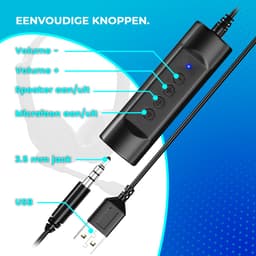 Headset met Microfoon voor Laptop en PC - Business Headset - Koptelefoon voor Video Bellen - USB — thumbnail 5