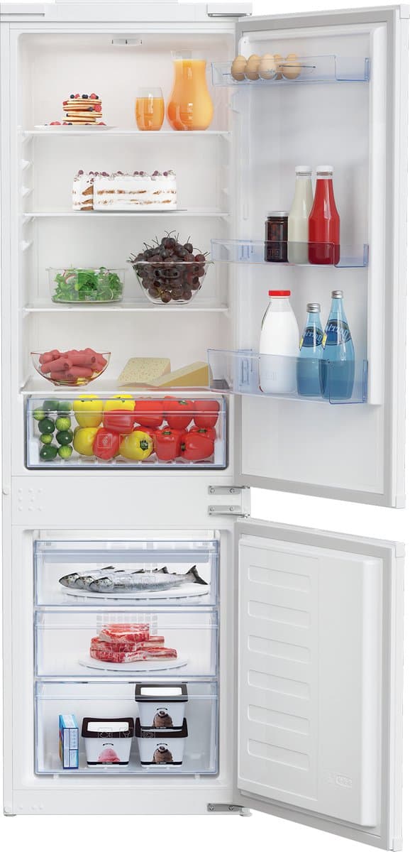 Beko BCSA285K4SN - Inbouw koel-vriescombinatie - 271 liter - Sleepdeur - Wit — afbeelding 1
