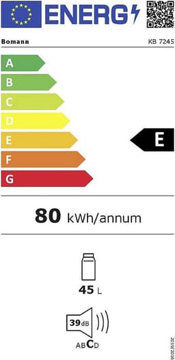 Bomann KB 7245 - koel-vriescombinatie - Vrijstaand 45L - Wit — thumbnail 5