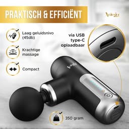 Xclusive-lifestyle® Massage Gun – Krachtig en Uiterst Stil Massage Pistool voor Spierherstel, Pijnverlichting en Ontspanning - 6 Intensiteitsstanden - 4 Massagekoppen – Draagbaar en Compact - Oplaadbaar — thumbnail 2